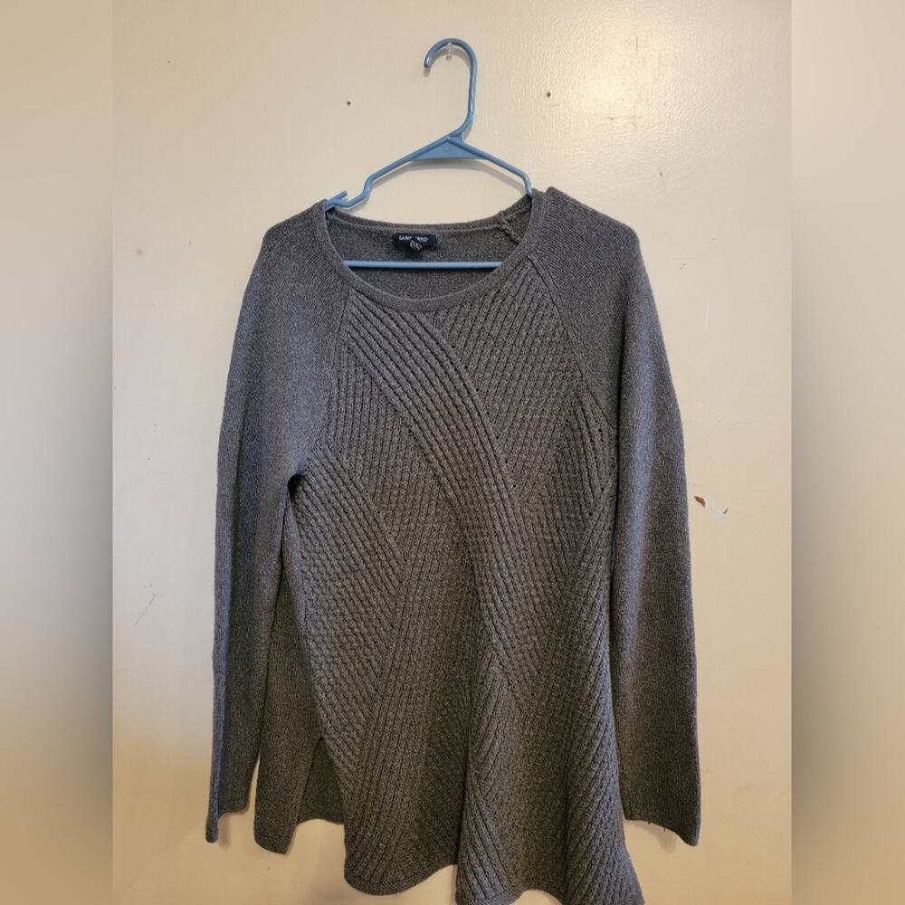 Women XL Lands End Grey Sweater